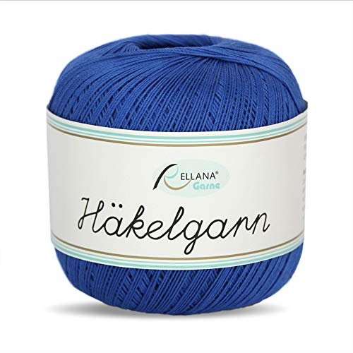 Rellana Häkelgarn, Filethäkelgarn, 50 g, 100% Baumwolle, Fb. 22 royalblau