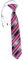 TigerTie Security Sicherheits Krawatte in rosa pink magenta anthrazit silber grau gestreift - vorgebunden mit Gummizug