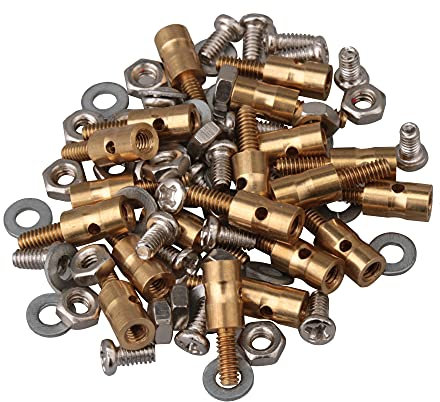 Mxfans 20pcs Metal 1mm Pushrod Linkage Stopper for RC Airplane Helicopter Boat with Screw Nut