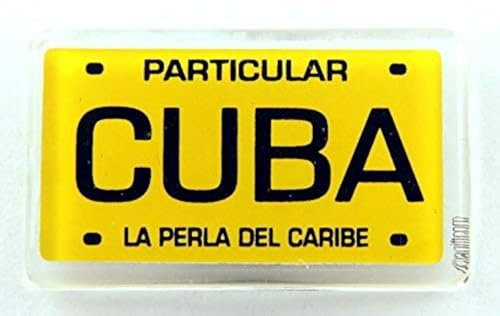 Kuba Nummernschild Acryl kleiner Kühlschrank-Souvenir Magnet 5,1 x 3,2 cm