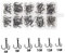 Fishing Treble Hooks Kit High Carbon Steel Hooks Strong Sharp Round Bend for Lures Baits Saltwater Fishing 110pcs/box Mixed 6 Size 2#-14#