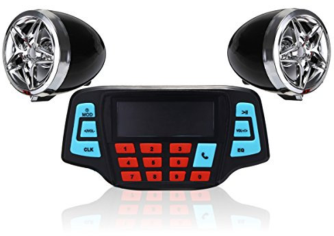Alamor Motorrad Lenker Verstärker Radio Stereo Lautsprecher MP3 FM Player mit Bluetooth Funktion
