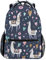 Llama Laptop-Rucksack, Herz-Blumenmuster, weiß, Alpaka, wasserabweisend, für Studenten, Reisen, Computer/Notebooks