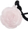 mookaitedecor Quartz Rose Pendentif Rose Fleur en Pierre Protection avec Corde Ajustable,Collier Pierre Graver for Femme