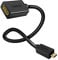 Techrum Micro HDMI Adapter Adapterkabel Micro HDMI auf HDMI Kabel Verlängerungskabel Vergoldete 4k 3D 20cm für Gopro, Tablet, Kamera, Laptop