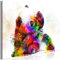 decomonkey Bilder Tiere Abstrakt 120x80 cm 1 Teilig Leinwandbilder Bild auf Leinwand Vlies Wandbild Kunstdruck Wanddeko Wand Wohnzimmer Wanddekoration Deko Panda