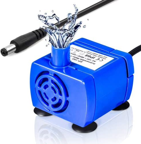 Oumefar Elektrische Wasserpumpe für Haustiere mit 5,9 Fuß langem Stromkabel und geringem Stromverbrauch Silent-Tauchwasserpumpe der neuen Generation für Katzen, Hunde, Trinkbrunnen
