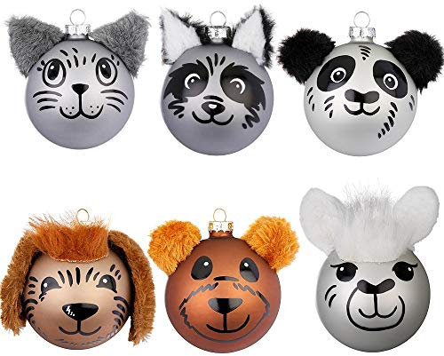 Magic, palline di Natale in vetro soffiato per albero di Natale, decorazioni per albero di Natale, sfere in vetro soffiato da 8 cm