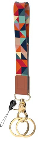 Handlein Schlüsselanhänger für Damen und Herren, Schlüsselanhänger-Halter, Handgelenk-Schlüsselband für Schlüssel, Gitter, Large