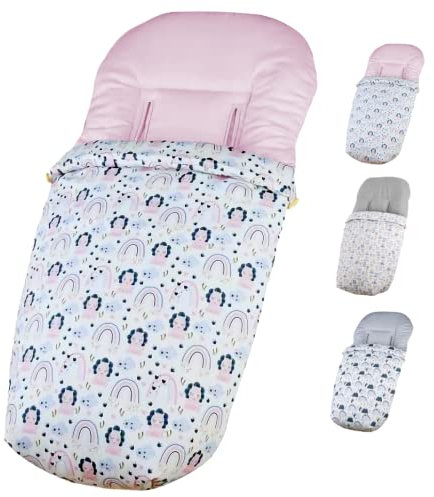 Fußsack für Kinderwagen, Universal, für Winter und Sommer, für den Winter, für den Sommer, Farbe Rosa, Marke Trimatt