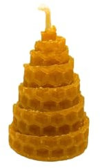 LAMARE 12 Velas de Miel de Abeja Natural 100% Cera de Abeja Hechas a Mano Sin Parafina - Ritual Mágico Buena Suerte 11/22 - Velas Decorativas - Perfectas para regalo (5 cm x 3 cm)