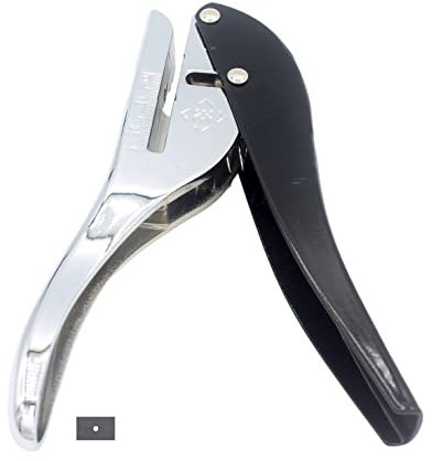 Kucaa Handstanzer, rund, robust, Metall, silberfarben, für Ausweise, PVC-Karten, Abzeichen, Fotos