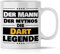 mindmonkeys® Tasse mit Spruch Der Mann die Dart Legende Dart zum Geschenk Geschnekidee zum Geburtstag Danksagung Keramik 300 ml