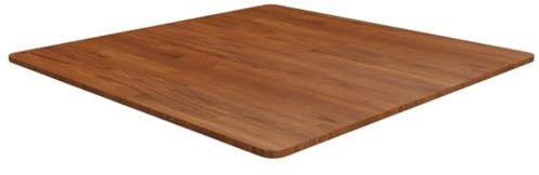 vidaXL Tischplatte Quadratisch Massivholzplatte Eichenplatte Holzplatte Platte Ersatztischplatte Dunkelbraun 90x90x1,5cm Eiche Behandelt