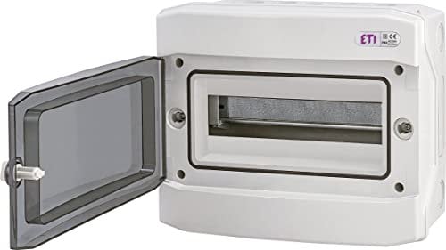 ARZER ECH 12-Moduliger Aufputzverteiler IP65 Feuchtraum Sicherungskasten Schaltkasten mit transparenter Tür aus Acrylester-Styrol-Acrylnitril (ASA) und Polycarbonat (PC)