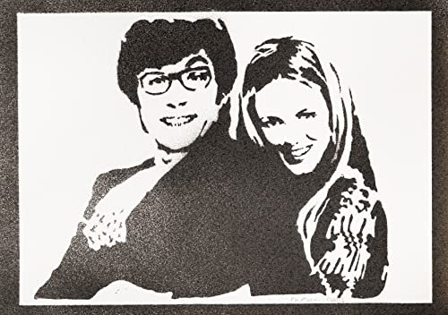 moreno-mata Autentici Graffiti Fatti a Mano Austin Pow... Handmade Poster Serie TV Quadro Moderno Soggiorno Decorazione Parete Regalo Uomo e Donna