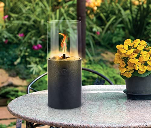 Tischgaslaterne Gaslaterne Gaslampe 0,7 kW mit 190g Stechgaskartuschen Tischkamin Tischlampe Outdoor Gastronomie (Tischgaslaterne Einzeln)