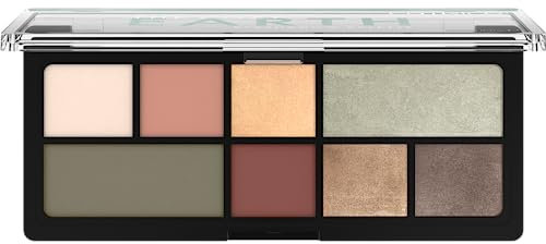 Catrice The Cozy Earth Eyeshadow Palette Ombretto, Multicolore, 8 colori, a lunga durata, risultato espresso, altamente pigmentato, vegano, senza particelle di microplastica, senza profumo, senza