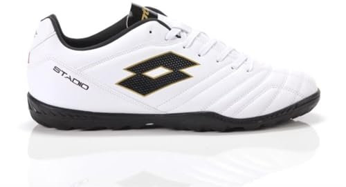 Lotto Fußballschuh Stadion 705 Tf AllWhite/Allblack/LightPlatin (Numeric_42), Allwhite Allblack Platin hell, 42 EU