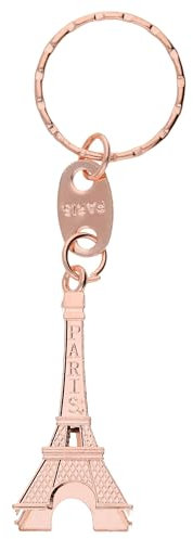 Oleanderhof Eiffel Tower Key Chain in Rose-Gold, Paris Travel Souvenir, Unisex
