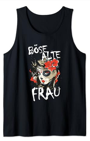 Böse Alte Frau Totenkopf Damen Skull Damen Tank Top