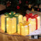 Lecone Set di 3 Luci Scatola Regalo Decorazione di Natale, 80 LED Pacco Regalo Luminoso Natale, Scatole Illuminazione Natalizia, Pacchi Regalo Luminosi Natale Albero di Natale per Home Showcase