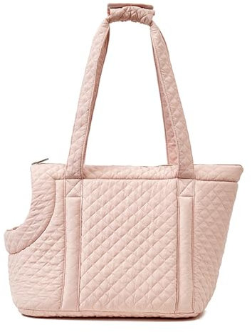 PJDDP Katzentrage, Weiche Hundetransportbox Für Kleine Hunde, Tragbare Transportbox Für Hunde, Reisezubehör, Zubehör Für Welpenhandtasche Mit Verstellbarer Sicherheitsleine,Rosa