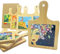 Ingrosso e Risparmio 1PZ Sottopentola Tagliere in Legno e Ceramica Mattonella Quadrata Varie Fantasie Bomboniera Idea Regalo Accessori Cucina Stile Naif Made in Italy