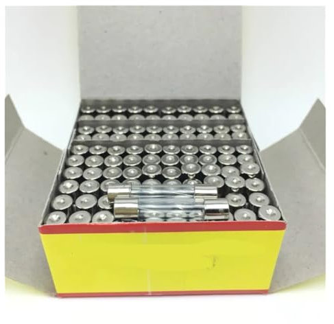 AIRUIXI fusible en Verre 10 pièces 6X30mm 250V 0.5A 1A 2A 3A 4A 5A 6A 7A 8A 10A 15A 20A Fusible en Verre à Fusion Rapide 6mm x 30mm(7A)