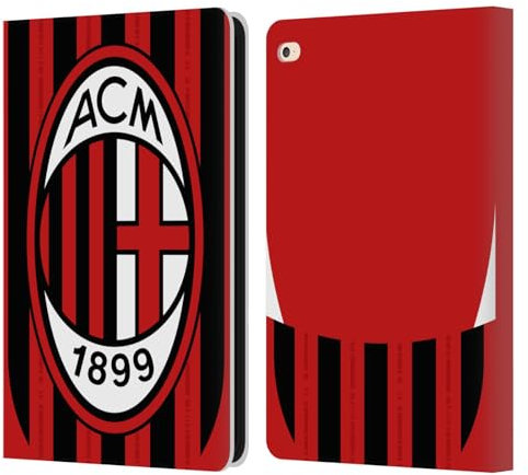 Head Case Designs Licenza Ufficiale AC Milan Home Kit per Stemma 2024/25 Custodia Portafoglio in Pelle Compatibile con Apple iPad Air 2 (2014)