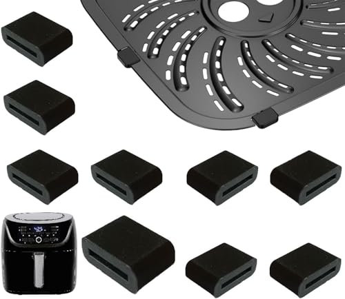 CyHiThai 8PCS Air Fryer Rubber Bumpers for PowerXL Vortex Pro 4QT 6QT Air Fryers, Upgraded Air Fryer Silicone Rubber Tabs Tips Feet Sides Parts Rubber Stoppers Spacers Supports for PowerXL Air Fryer