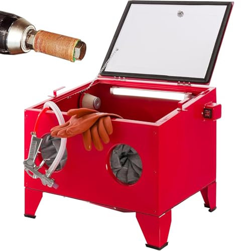 Ostreemaner 90L Tisch-Sandstrahlkabine, Sandstrahler Mit 125PSI / 5CFM Leistung, Tragbare Luft-Sandstrahlkabine, Zum Entfernen Von Rost Und Flecken