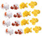 BESTonZON 50pcs Artificial Popcorn Stylish Popcorn Model Lifelike Popcorn Decor Mini Figurine Popcorn Toy Artificial Lifelike Popcorn Hot Air Popcorn Mini Faux Popcorn Props Fake Candy Resin