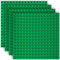 Lot de 4 plaques de construction compatibles avec les plaques Lego Duplo - 25 x 25 cm - Compatible avec les plaques de construction Lego Duplo - Compatible avec les plaques Lego - Jeu créatif - Vert