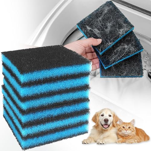 6 Stück Wiederverwendbare Haustierhaarentferner Bälle für Waschmaschine & Trockner, Entfernt Hundehaar, Katzenhaare, Lint und Fell, Waschmaschinenschutz gegen Haarbälle (6, Blue)