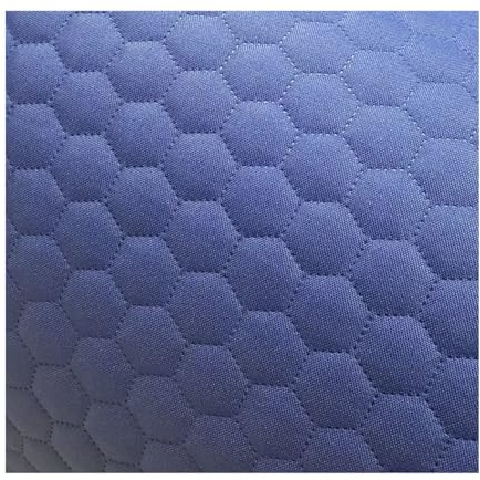 decorwelt Polsterstoff Wasserdicht Oxford 160 cm Meterware Stoffe zum Nähen Outdoor Steppung Hexagon Blau Reißfest