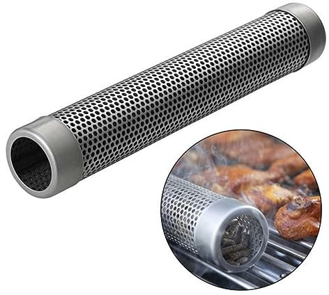 CAXUSD Tube Fumoir Rond Pour Barbecue Générateur De Fumée Tubulaire Fumoir Pour Gril Grillage Perforé