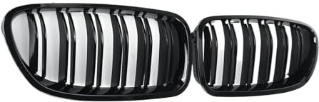 EUQIXMR Auto Frontgrill Auto Front Niere Sport Kühlergrill Doppellamellen Racing Grill Für 5er F10 F11 F18 520d 530d 540i 2010-2017