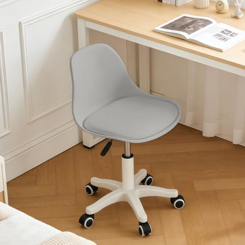 XUEGW Kleiner Schreibtischstuhl ohne Armlehnen, höhenverstellbarer Home-Office-Stuhl für Jugendliche