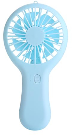 LIXSAZSE Ventilador pequeño con carga USB: portátil y conveniente para el verano Regalo de verano Ventilador de carga USB portátil, azul