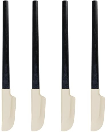 4 Pièces Spatule Silicone, Spatule Patisserie, Ustensiles de Cuisine Silicone, Accessoire Patisserie pour Cuisson, Pâtisserie et Mélange