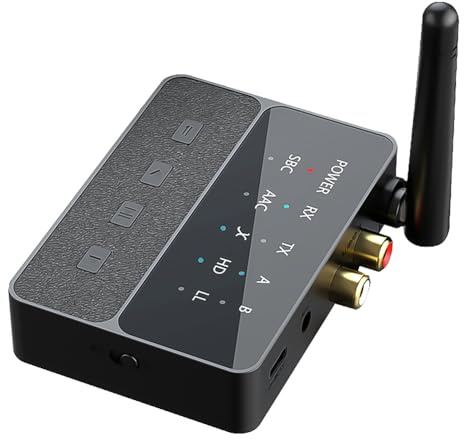 Bluetooth-Compatible 5.3 APTX/HD/LL Audio Adapter 3.5mm AUX/RCA 2 In 1 Wireless Stereo Receiver Transmitter HIFI Stereo Adapter for TV Car Speaker