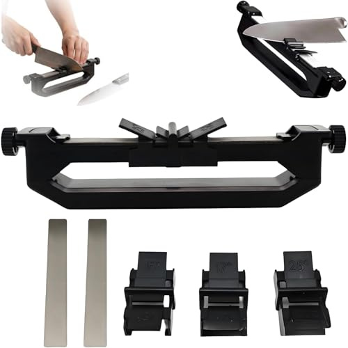 K-enmiso Knife Sharpener, Portable Precision w-icked e-dge Knife Sharpener, v-enture o-pickly Sharpening Tool with 15°/17°/25° Adjustable Angles, Multi-Purpose Sharpening Stone Set for Kitchen (1 PCS)