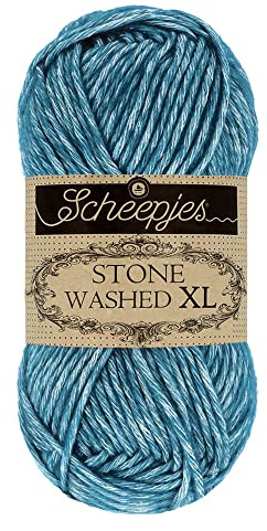 Scheepjes Stone Washed XL 50 g Yarn – Blue Apatite 845