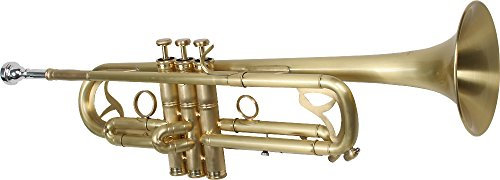 Karl Glaser Heavy Trompete, Messing geschliffen, Monel Ventile, Mundstück, Koffer