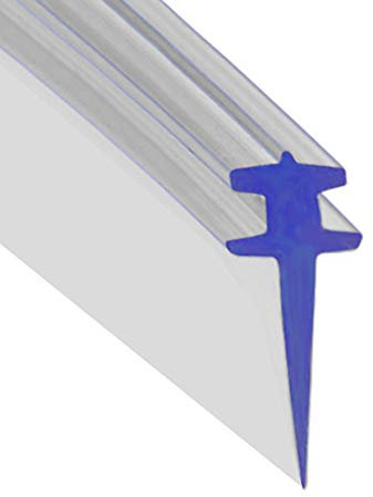 Soft Clear Flexible Rubber Double T Shower Seal | for Bi Folding Doors | Multi-Fitting for 6 or 7mm Channels | BIF025 (2 Metres)