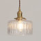 YOXANG Moderne LED Pendentif Lumière Déco Créatif Lustres Plafonniers Le salon Chambre Lampe de chevet Verre Abat-jour Laiton Lampe Douille Lumières Suspendues 1×E27 Ø17CM (Transparent, Verre)