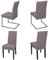 Staboos Stuhlhussen 4er Set - Hochwertige und elastische Stuhlhussen für Swingstühle - Pflegeleichte Stuhlbezüge & Hussen für Stühle - Perfekter Stuhlbezug 4er Set - ÖKO TEX ZERTIFIZIERT - Taupe-Braun