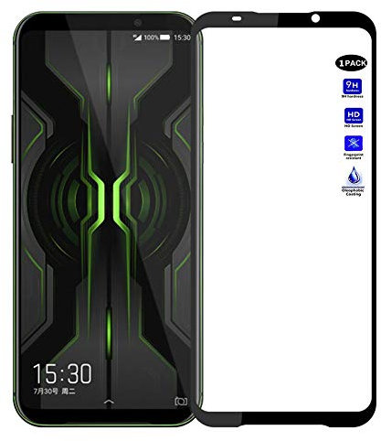 XMTON Xiaomi Black Shark 2 Pro 6.39 Protection Écran,Full Coverage Verre Trempé Protecteur d'Écran de Dureté 9H pour Xiaomi Black Shark 2 Pro Smartphone (Noir-1)