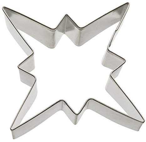 Zenker Ausstecher Stern Patisserie, Weihnachtsausstecher für Plätzchen, Ausstechform für Kekse und Fondant, hochwertiger Keksausstecher, Küchenhelfer aus Weißblech, Farbe: silber
